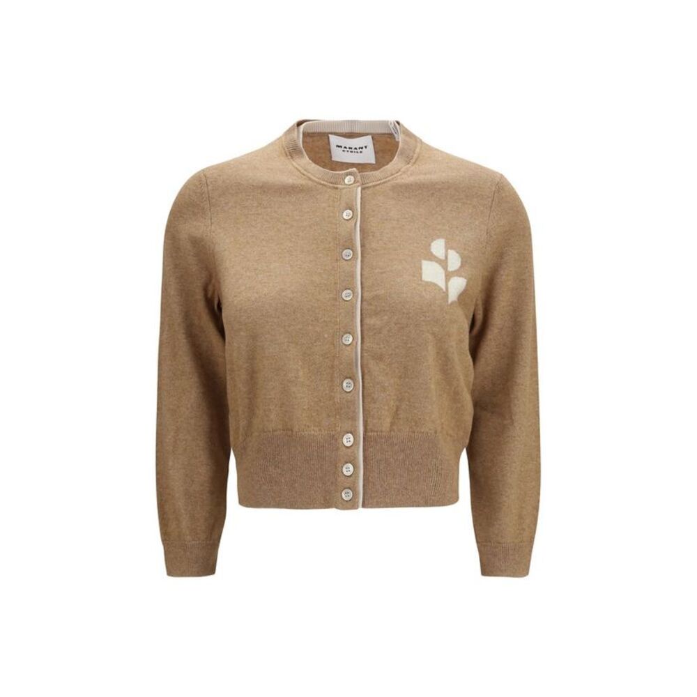 Marant Etoile Beige Cotton Women's Cardigan